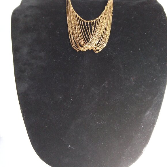 Adorable Vintage Signed Sarah Coventry Gold Tone Chain Metal Choker - Picture 5 of 5